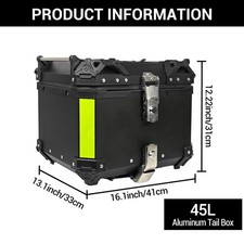45L Motorrad Alu Top Case Box