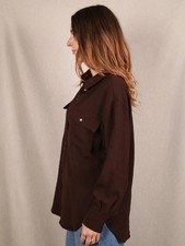 Zara Oversize Hemd Dunkelbraun