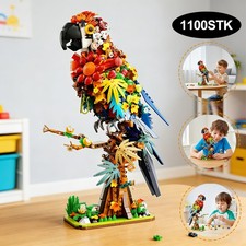 Papagei Blumen Bausteine