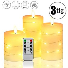 Led kerzen echtwachs mit - led,