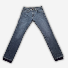 Levi's 512 Slim Taper Jeans W31 L34 Mittelblau Denim Used Look Stretch Optik