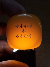 Bakelit Poker Würfel Gelb DDR