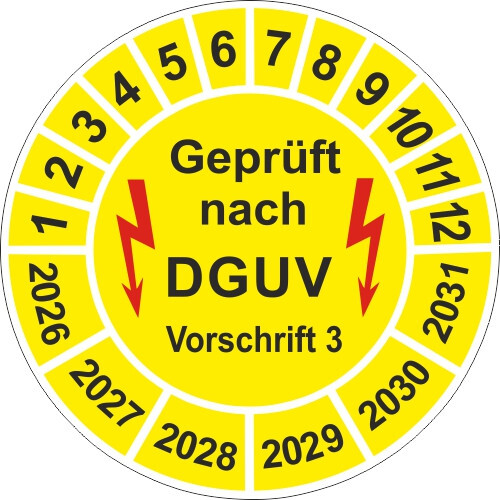Prüfplaketten dguv uvv - prüfplaketten,