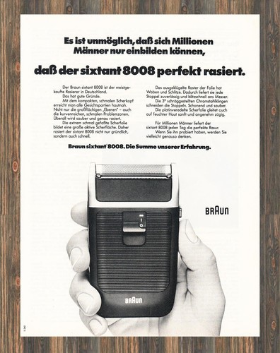 Braun sixtant 8008 reklame - -,