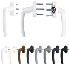 Alu Fenstergriff Fensterolive Nevada - pulverbeschichtet - Stift 30 35 40 45 mm