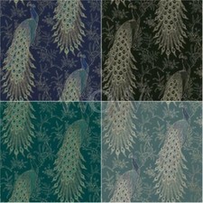 RASCH Pfau Tapete Federn Exotisch Vogel Metallisch Glitzer - Verschiedene Farben