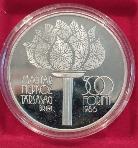 Silber münze 500 forint - forint, 1986