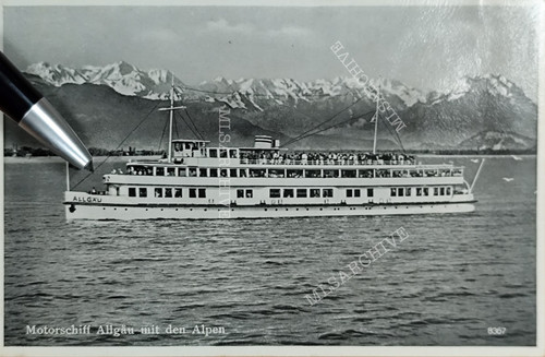 Motorschiff allgäu postkarte - motorschiff,