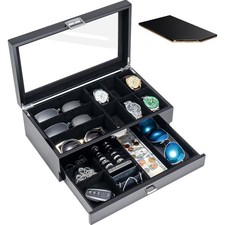 Uhrenbox Holz 6 Fächer