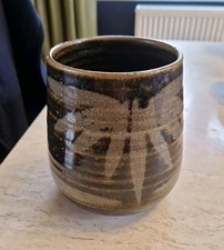 Rod Weightman, The Piggin Pottery Dorking 1970s Studio Pottery Vase Pot Tenmoku