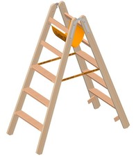 Layher 1020 Holzstehleiter mit