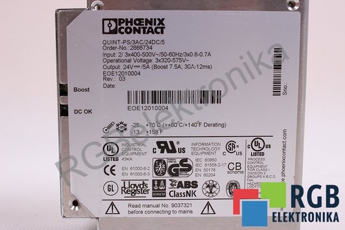 Quint 3ac 24dc phoenix - quint-ps/3ac/24dc/5,