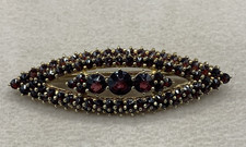 alte Brosche  Granat  900er