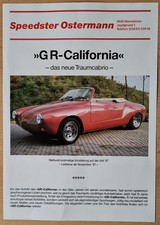 Infoblatt Speedster Ostermann GR California (VW Karmann Ghia)  -  IAA 1987