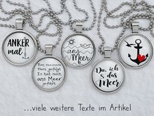 Spruchkette by Perletta 20 Texte zum Meer Ozean Urlaub Anker Küste Insel A-D