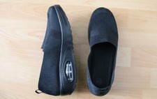 ultra-leichte Plateau-Slipper Gr. 40,  ungetragen, schwarz, Weite G