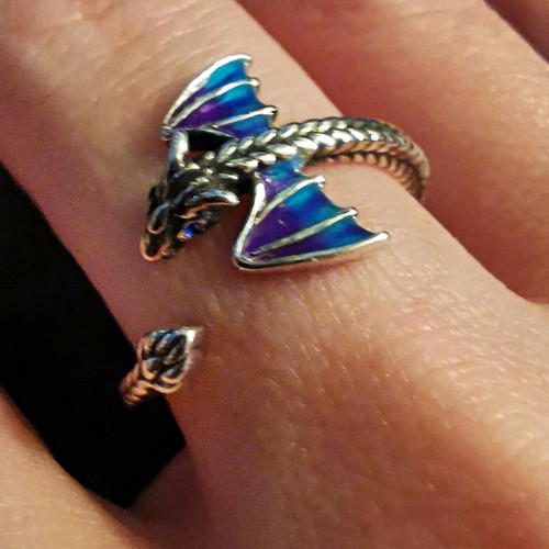 Ring band drachenmotiv - ring,