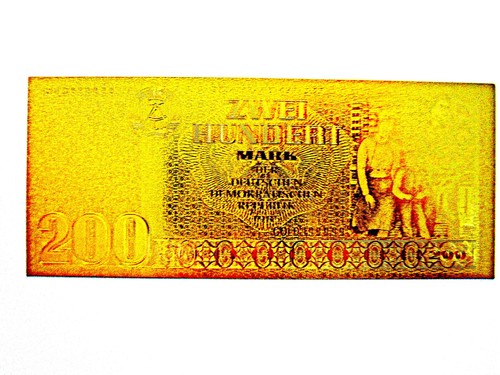 Gold banknote ddr 200 - ddr, mark