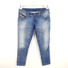 Diesel Jogg Jeans Grupee-NE Damen W29 Blau Skinny Distressed Denim Sweat Pants