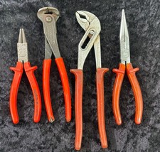 4 Vintage Knipex Zangen Sammlung Rot Retro Werkzeug Zange Gebraucht