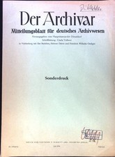 "Vesters Archiv - Institut für Geschichte der Pharmazie" im Hauptstaatsarchiv Dü
