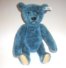 Steiff Club Teddy blau mit Knopf + Fahne aber ohne Brustschild  + Zertifikat