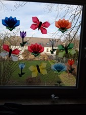 12 Fensterbilder Blumen Und
