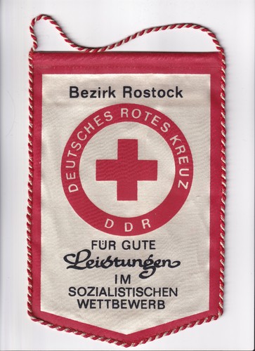 Ddr wimpel drk bezirk - ddr, rostock