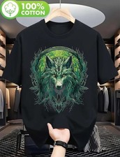 T-Shirt "Viking Fenrir" / verschiedene Größen / 100% Baumwolle / Gothic / Wolf /