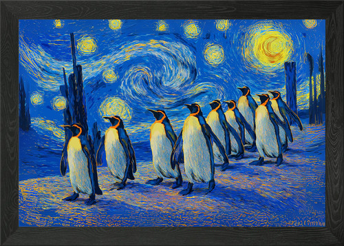Pinguine sternennacht stil - sternennacht,