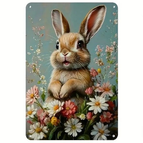 Blechschild hase kaninchen - hase,