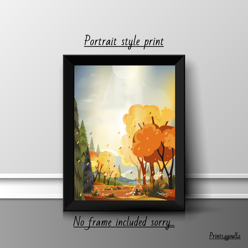 Herbst druck bild poster - herbst,