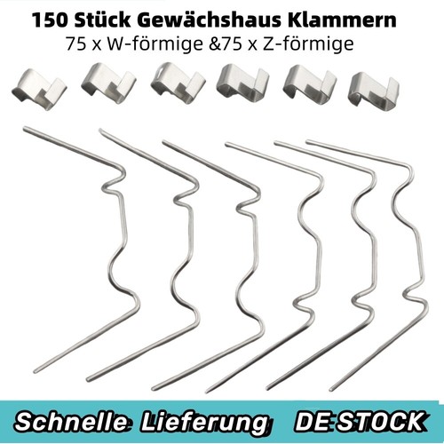 150 stk gewächshaus - stk, gewächshaus-klammern
