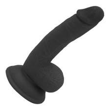Naturdildo Schwarz 18 cm 
