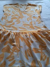 s.Oliver- Kleid-Kurzarm- ´Sonnengelb-Weiß-Größe 40- Neu