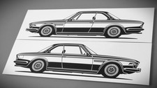 BMW E9 3.0 CSI Sticker