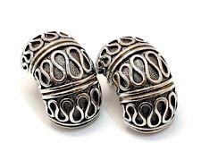 Pierre Lang massiv Ohrclips Ohrschmuck rhodium Silber – alte Kollektion