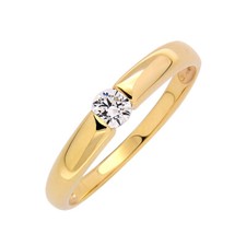 Ringe Verlobungsring Damenring Goldring mit Zirkonia Gelbgold 333