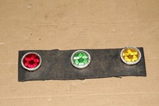 3x Reflektor rot grün gelb DDR Rücklicht Fahrrad 28 mm Beleuchtung Mifa Liliput