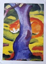 Kunst-Postkarte, "Cat behind