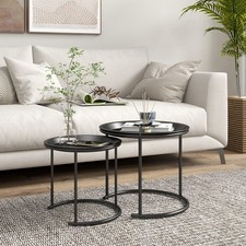 HOMCOM 2er-Set Couchtisch