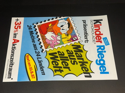 Kinder riegel werbefolder - werbefolder, 1987