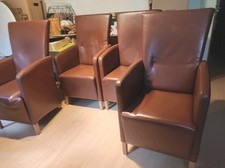 4 Hochlehner Esszimmerstühle ,echt Leder