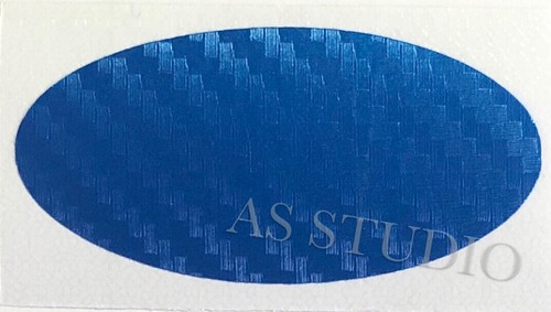 Folie 57x21mm carbon blau - 57x21mm,
