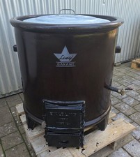 110 L Kessel Schlachtkessel Kochkessel Metzgerkessel Holzkessel Lang Ablaßhahn