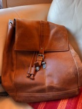 Gusti Lederrucksack mit Stoffrücken