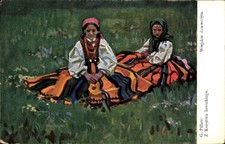 Künstler Ak Pillati, G., Mädchen in polnischen Volkstrachten aus... - 4589525