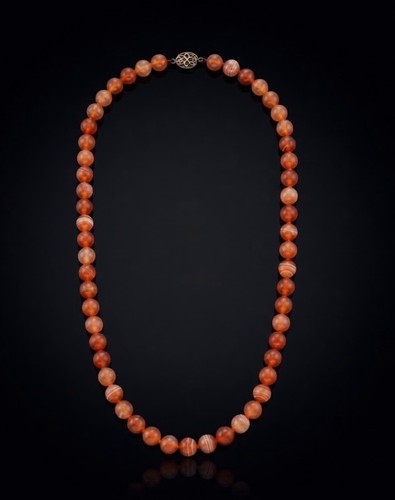 Vintage halskette hartsteine - vintage,