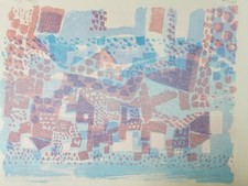 Bargheer, Eduard (1901-1979) "Dächerlandschaft" Farblithografie, sign., 110/120