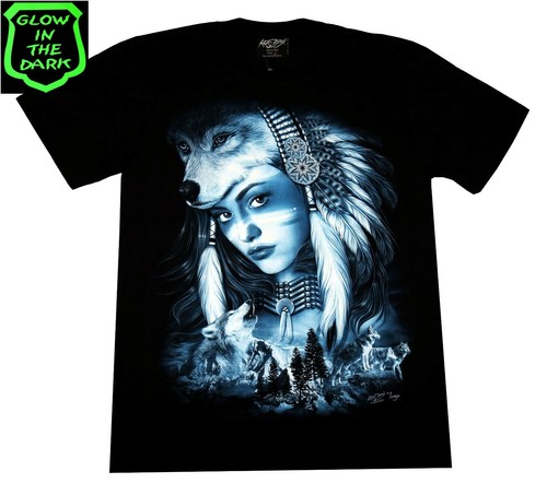Shirt indianer frau - t-shirt, indianer-frau